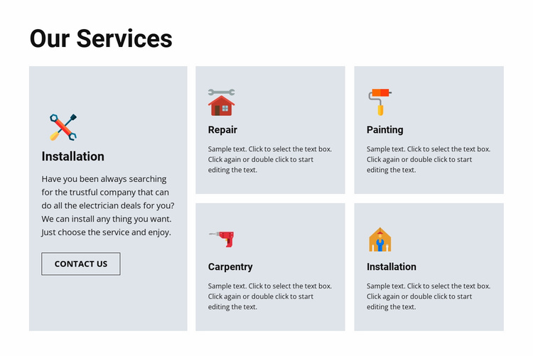 Quality repair services Website Template