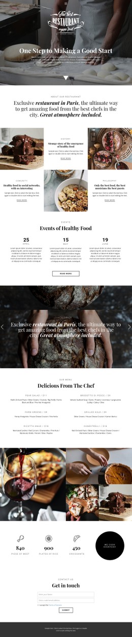 860 Food & Restaurant CSS Templates