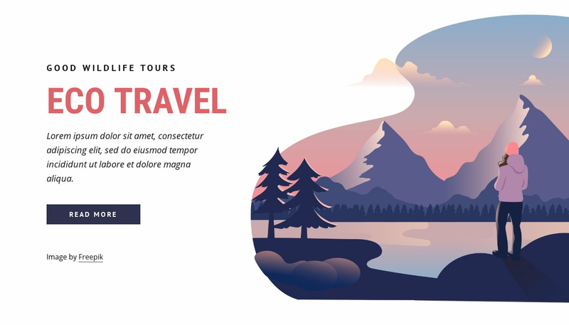 Eco travel company Elementor Template Alternative