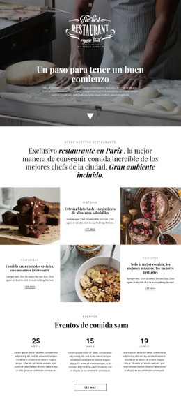 Restaurante De Comida Sana Plantilla De Sitio Web De Restaurante