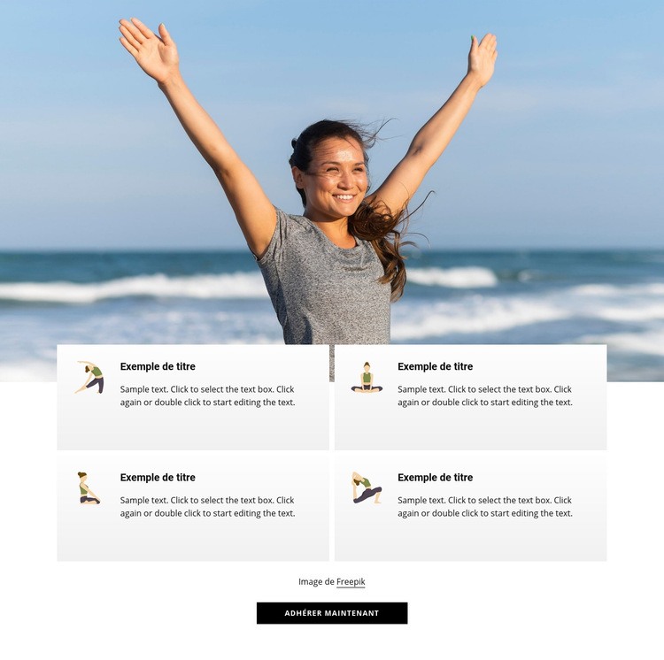 Yoga et Pilates en plein air Créateur de site Web HTML