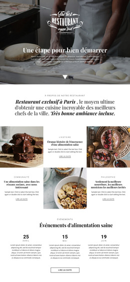 Restaurant De Cuisine Saine – Modèle De Site Web Mobile