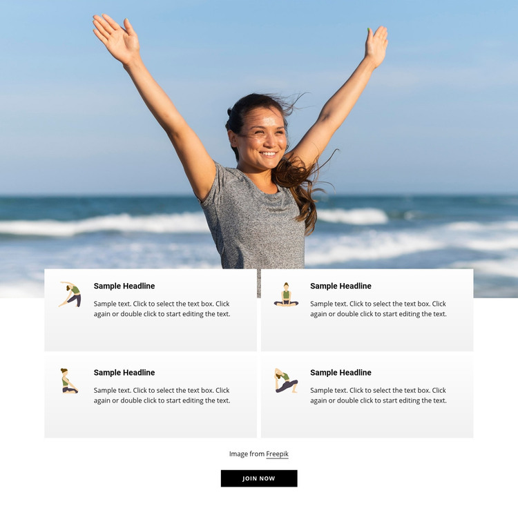 Outdoor yoga and pilates Homepage Design