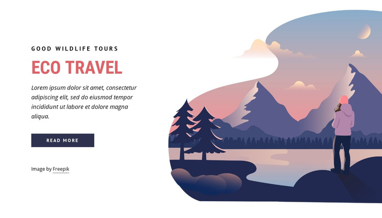 Eco travel company Homepage Design