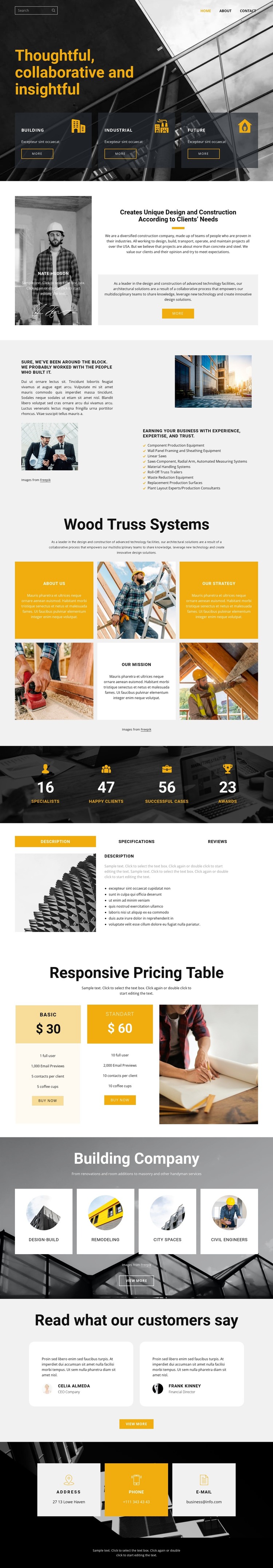 Thoughtful, collaborative and insightful HTML Template