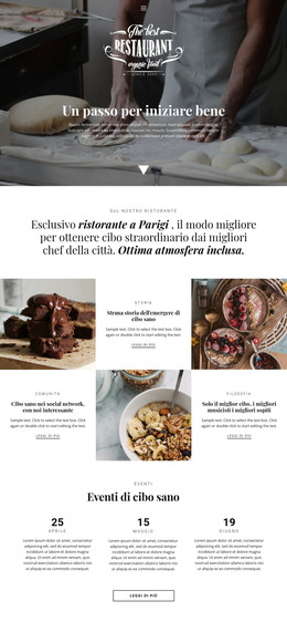 Ristorante Di Cibo Sano - Modello Di Pagina HTML