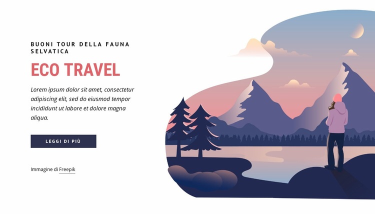 Compagnia di viaggi ecologici Modello HTML