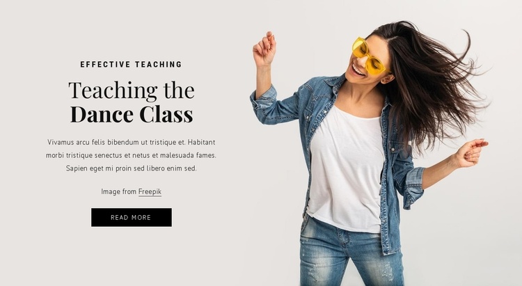 Teaching the dance class Joomla Template