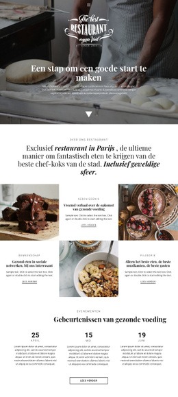 Gezond Voedselrestaurant - Builder HTML