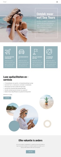 All-Inclusive Groepsavontuur Html5-Websitesjabloon