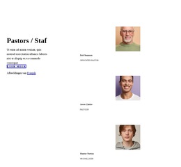 Onze Pastors - Eenvoudig Websitesjabloon