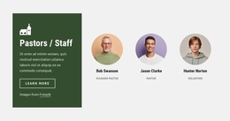 Our Pastors - One Page Bootstrap Template