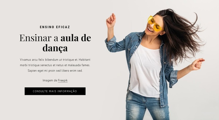 Dando aula de dança Modelo de site