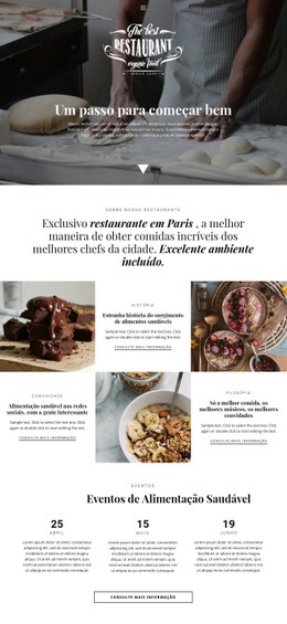 Restaurante De Comida Saudável - Landing Page Criativa Multiuso