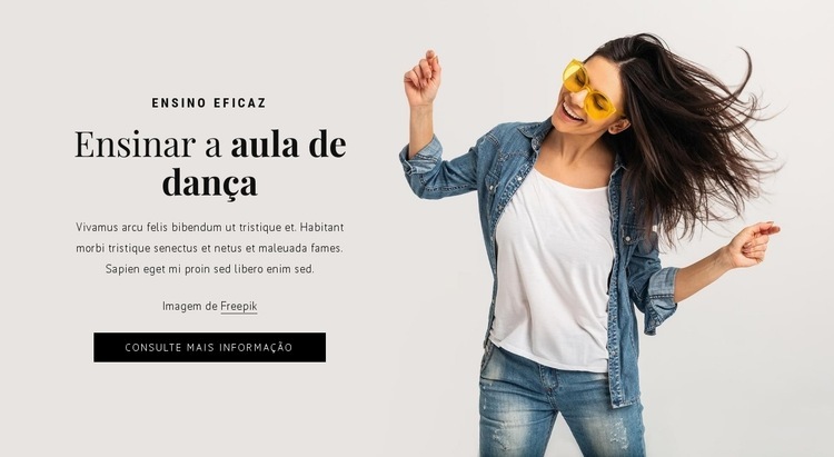 Dando aula de dança Landing Page