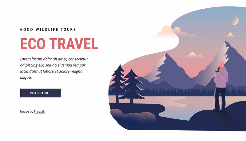 Eco travel company Webflow Template Alternative