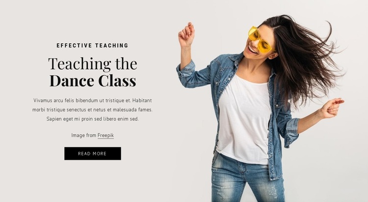 Teaching the dance class Website Builder Templates