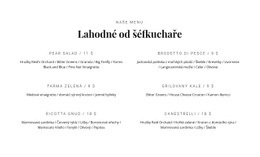 Naše Chutné Jídlo – Šablona Vstupní Stránky