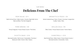 Our Delicious Food Free Template