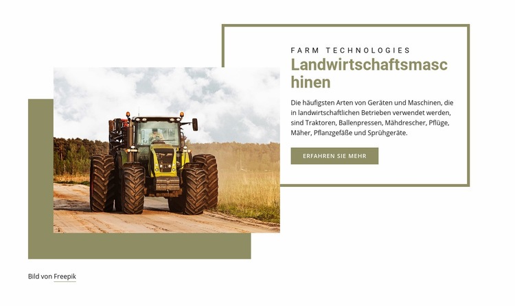 Bio-Lebensmittelanbau Website Builder-Vorlagen