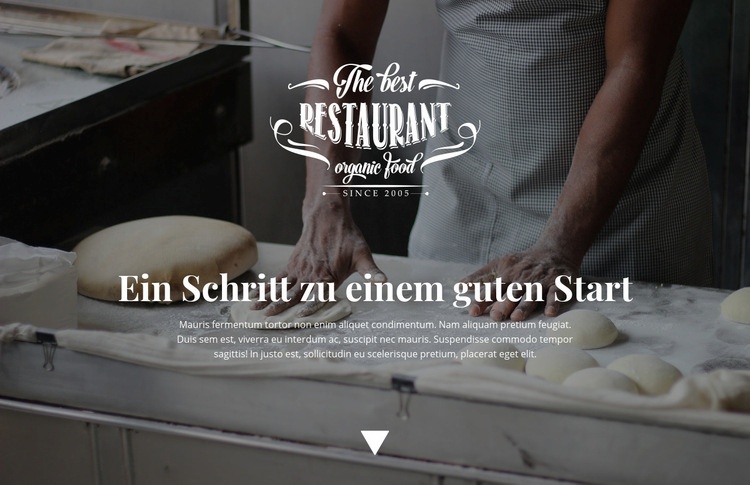 Eröffnung einer neuen Bäckerei Website design