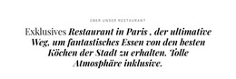 Über Das Restaurantgeschäft – E-Commerce-Funktion Anzeigen