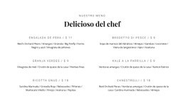 Nuestra Deliciosa Comida - Página De Inicio De Funcionalidad