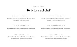 Nuestra Deliciosa Comida - Tema Responsivo De WordPress