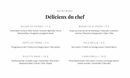 Notre Délicieuse Cuisine - Créateur De Site