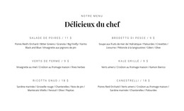 Notre Délicieuse Cuisine - Meilleur Modèle HTML