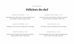 Notre Délicieuse Cuisine – Modèle HTML5 Prêt À L'Emploi