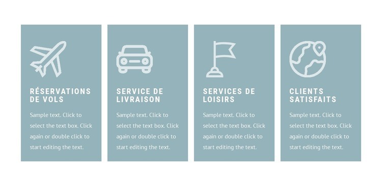 Liste des prestations Modèle HTML5