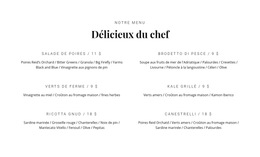 Notre Délicieuse Cuisine - Modèle De Page De Destination