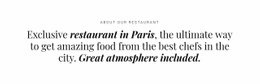 About Restaurant Business - Free Download Html Code