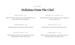 Our Delicious Food - Best HTML Template