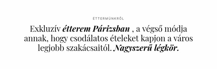 Az étterem üzletről Sablon