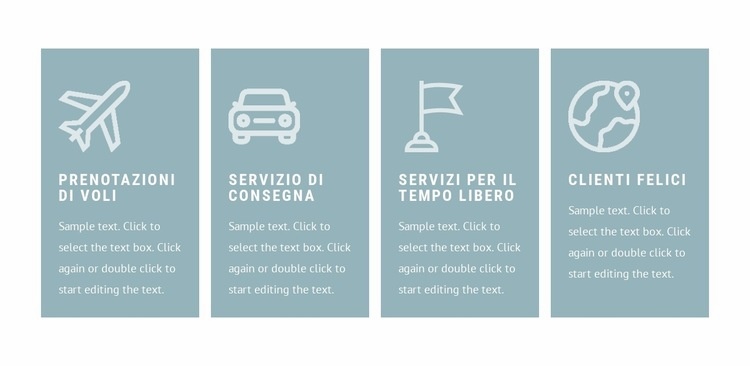 Elenco dei servizi Modelli di Website Builder