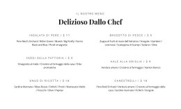 Il Nostro Cibo Delizioso - Ispirazione Per Il Design Del Sito Web