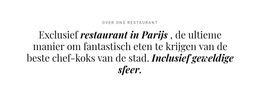 Over Restaurantzaken - E-Commercefunctie Bekijken