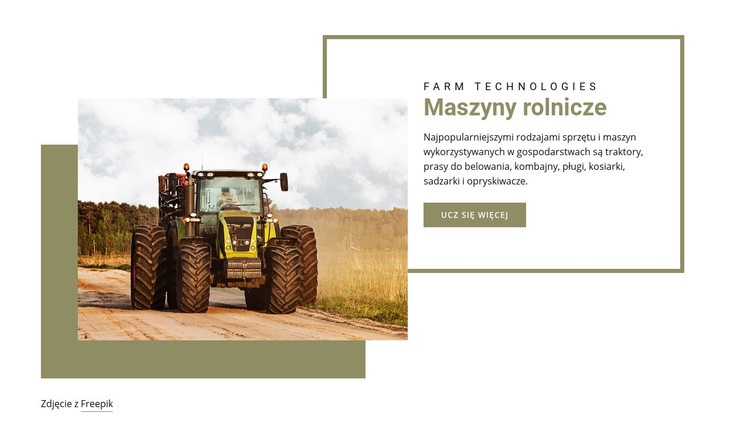 Rolnictwo ekologiczne Makieta strony internetowej