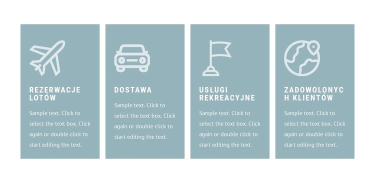 Lista usług Szablon HTML5