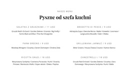 Nasze Pyszne Jedzenie - Szablon Strony Docelowej