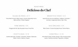 Nossa Comida Deliciosa - Inspiração Para O Design Do Site