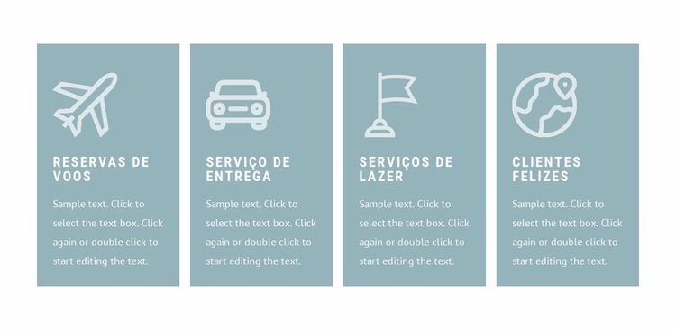 Lista de serviços Design do site