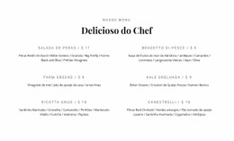 Nossa Comida Deliciosa - Criar Maquete De Página Web