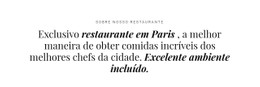 HTML5 Responsivo Para Sobre Restaurantes