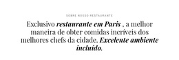 Sobre Restaurantes - Tema WordPress Personalizado