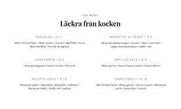 Vår Läckra Mat - Målsidesmall