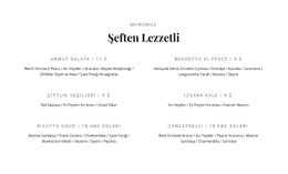 Lezzetli Yemeğimiz Ücretsiz Şablon