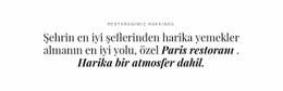 Restoran Işi Hakkında - Yaratıcı, Çok Amaçlı, Tek Sayfalık Şablon